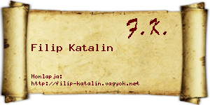 Filip Katalin névjegykártya